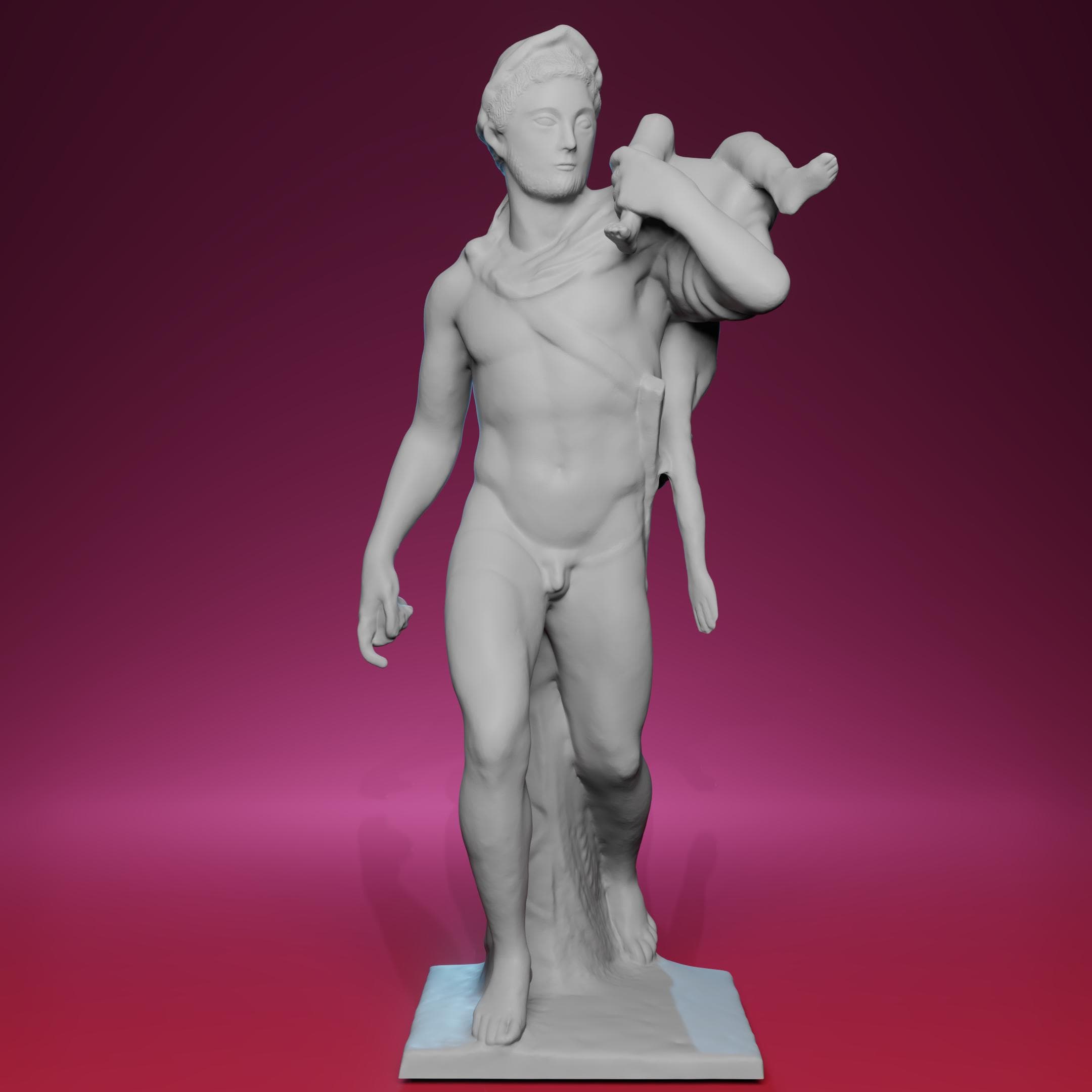 3D Printed Achilles and Troilus Statue – Inspired by Museo