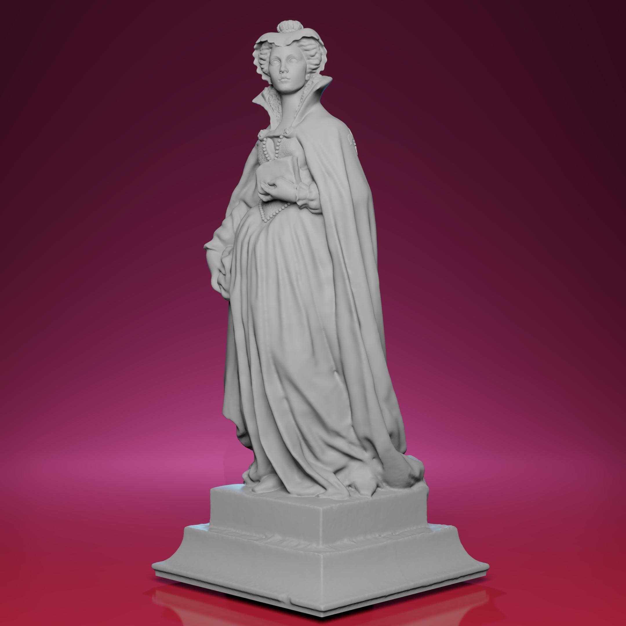 3D Printed Mary, Queen of Scots Statue - Inspired by the Jardin Du