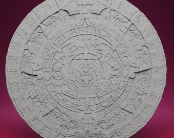 激レア！アステカカレンダー（太陽の石）置物／メキシコ国立人類学博物館 アステカカレンダーではなくて「太陽の石」とは。 - メキシコの