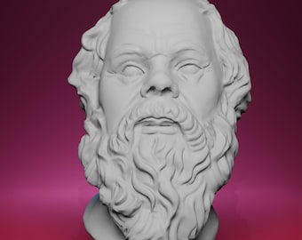3D Printed Bust of Socrates – Inspired by The Louvre Museum in Paris