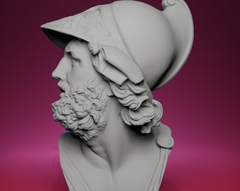 3D Gedruckte Büste von Menelaos Skulptur – Inspiriert von der Stadt Rom