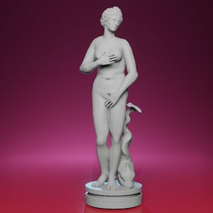 3D Printed Venus Cesarini with Dolphin, Rome – Inspired by Torlonia Collection in Rome