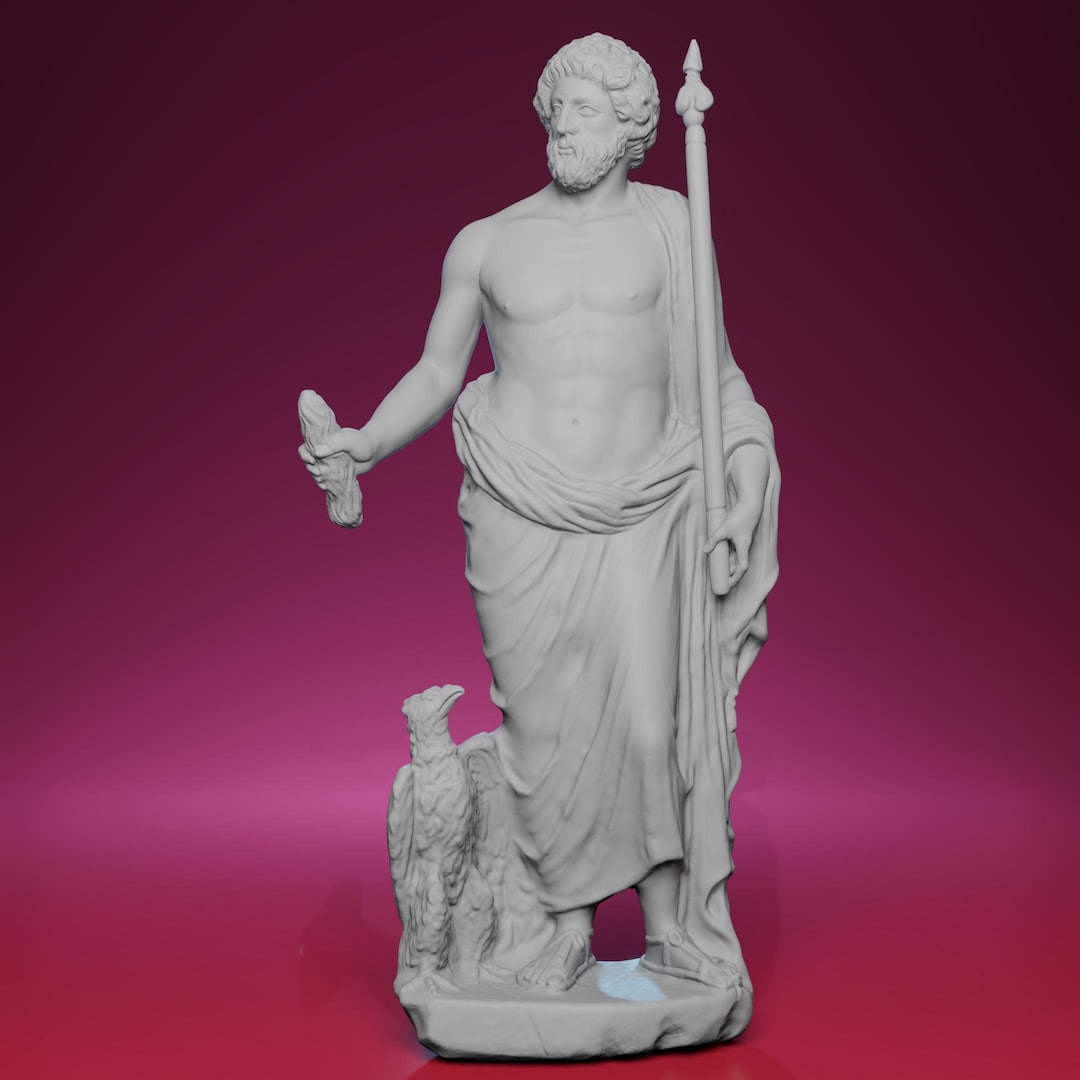 3D Printed Zeus the God of the Skies and Master of Olympus Statue