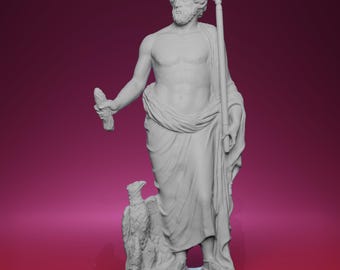 3D Printed Zeus the God of the Skies and Master of Olympus Statue