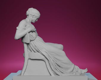 Estatua de Safo impresa en 3D: inspirada en el Museo Metropolitano de Arte de Nueva York