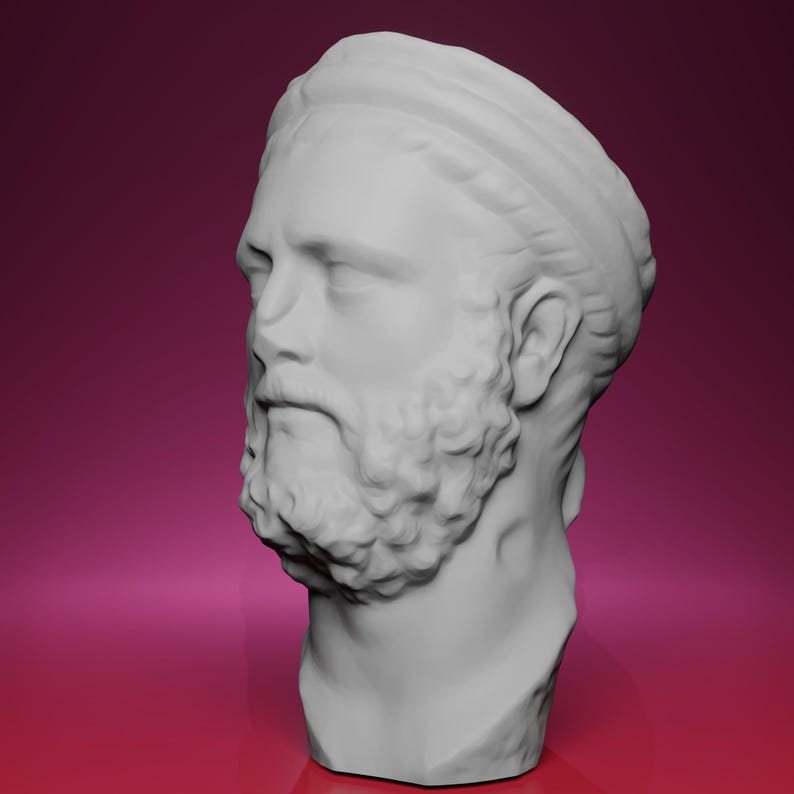 3D Printed Roman Bust of a Hierophant - Inspired by Royal Museum of Art ...