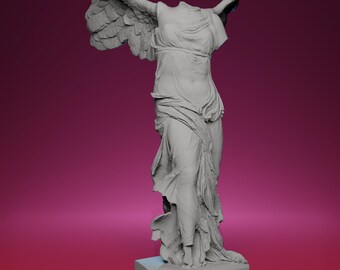 3Dプリントの有翼の勝利の彫刻 - ルーブル美術館の傑作、サモトラケの