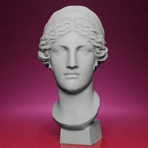 3D-geprint hoofd van Hera – geïnspireerd op sculptuur Palazzo Altemps, klassieke Griekse buste, museumreplicadecor