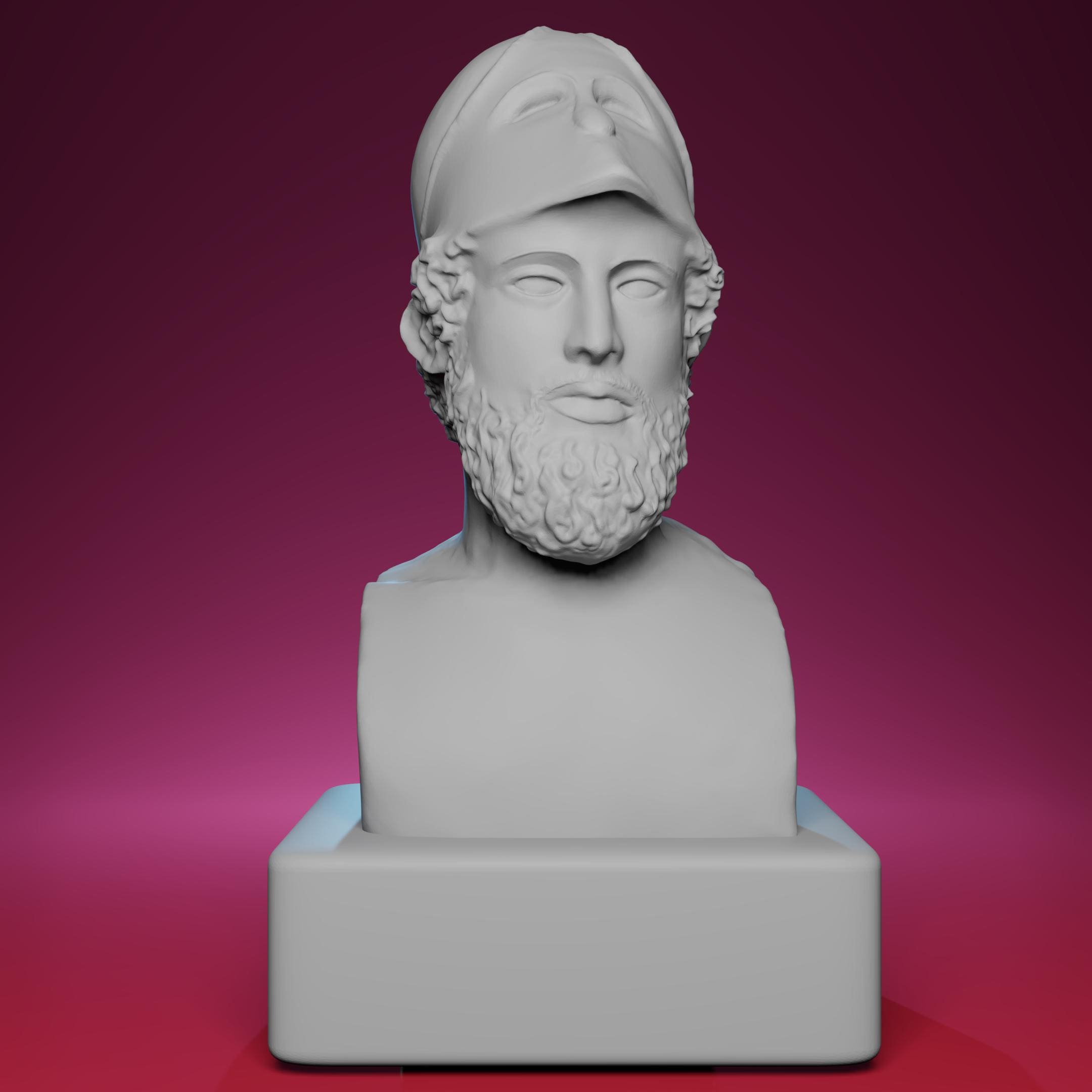 3Dプリントされたペリクレスの胸像 – ロンドンの大英博物館にインスピ