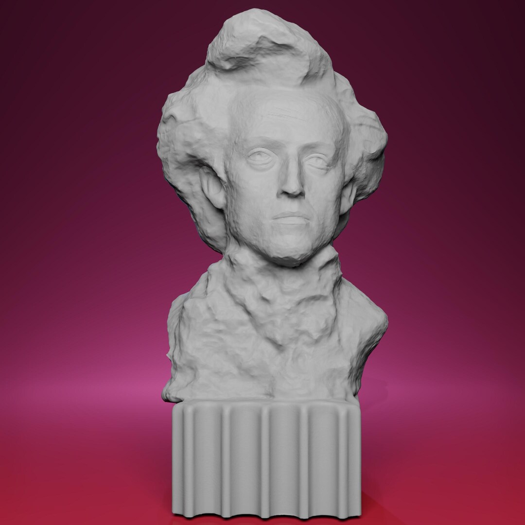 3Dプリントされたフレデリック・ショパンの胸像 – モスクワの