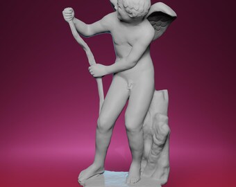 3D Printed Eros Archers Statue - Inspired by Louvre Museum in Paris