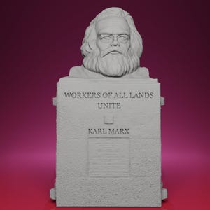 3D Printed Karl Marx – Inspired Sculpture, Highgate Cemetery Memorial Replica