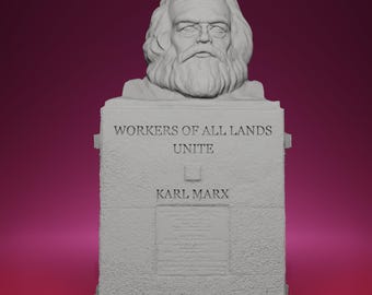 3D Printed Karl Marx – Inspired Sculpture, Highgate Cemetery Memorial Replica
