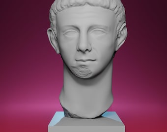 Busto impreso en 3D del emperador Claudio, inspirado en la Centrale Montemartini de Roma.