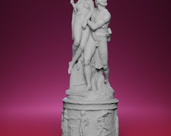 Escultura de Perseo y Andrómeda impresa en 3D: inspirada en el Museo de Bellas Artes de Lyon, Francia