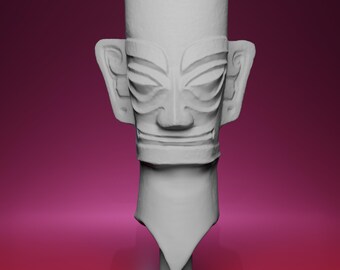 3D-printat Sanxingdui-huvud – inspirerat av Naturvetenskapsmuseet i Houston