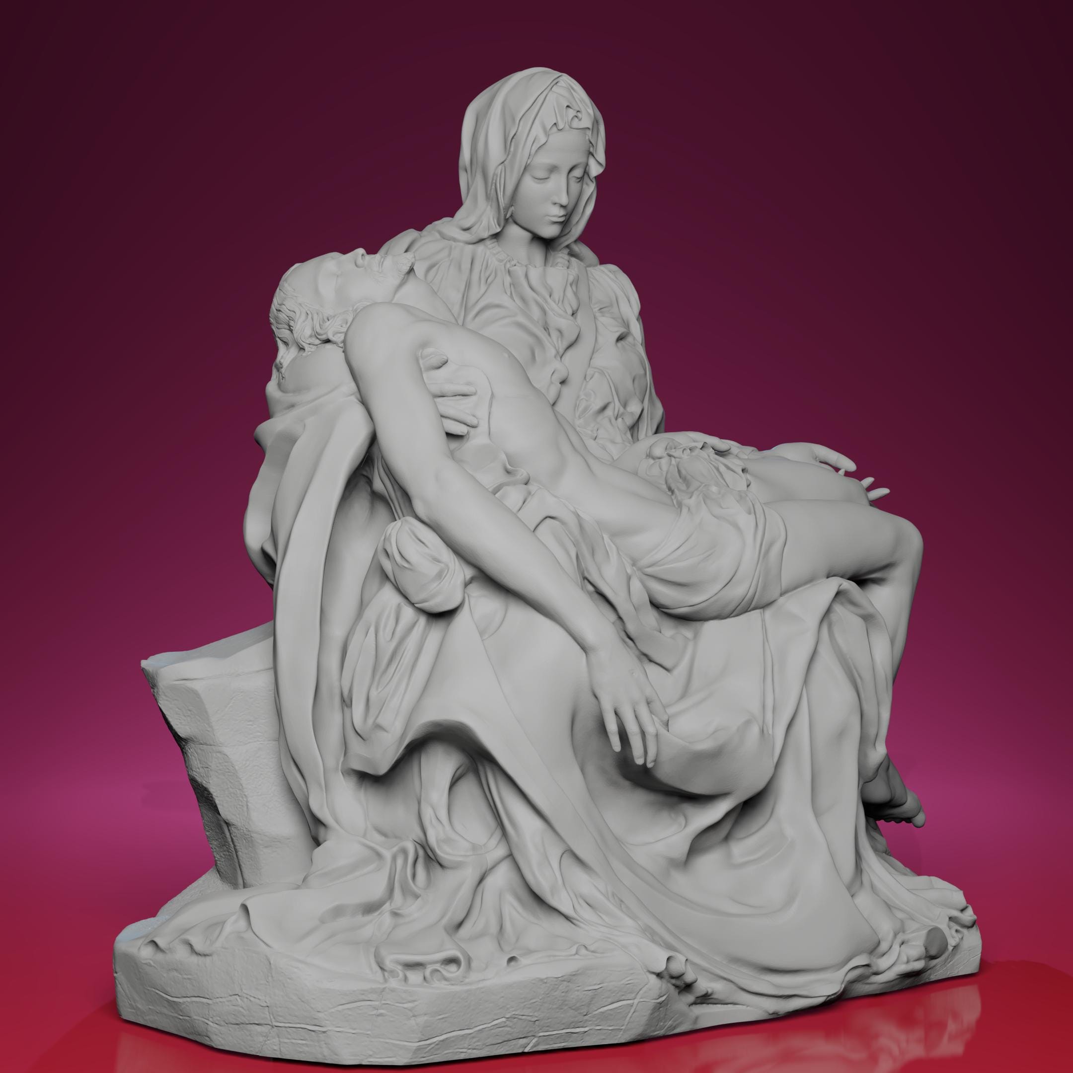 3D Printed Pieta Statue – Inspired by St. Peter's Basilica