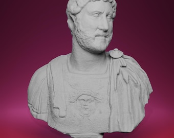 Busto impreso en 3D del emperador Adriano: inspirado en la subasta de Christie's en Londres