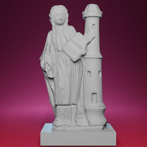 3D Printed St. Barbara Statue – Inspired by Bode Museum in Berlin