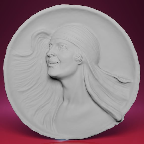 3D プリントされた Donna Turca Non Velata のレリーフ – ローマの 