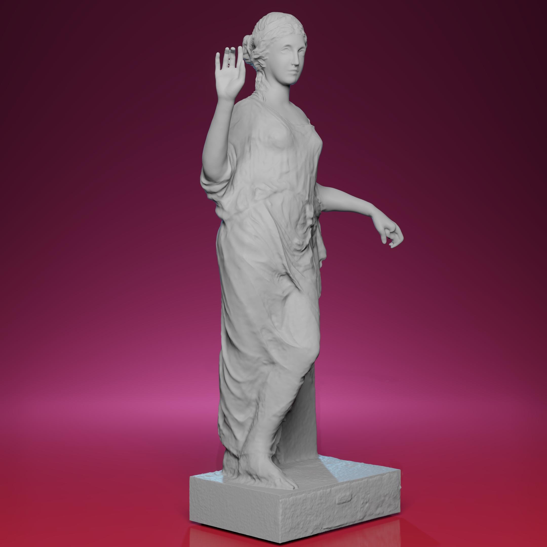 3D Printed Leaning Aphrodite Statue - Inspired by Museo