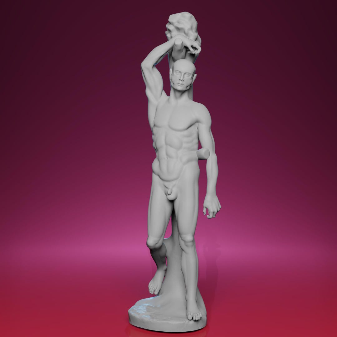 Flayed Roman 3D Printed Flayed Marsyas Statue – Inspired by Torlonia Collection in ...