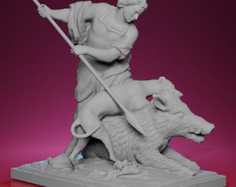 3D Printed Meleager Slaying the Boar – Inspired by The Louvre Museum in Paris