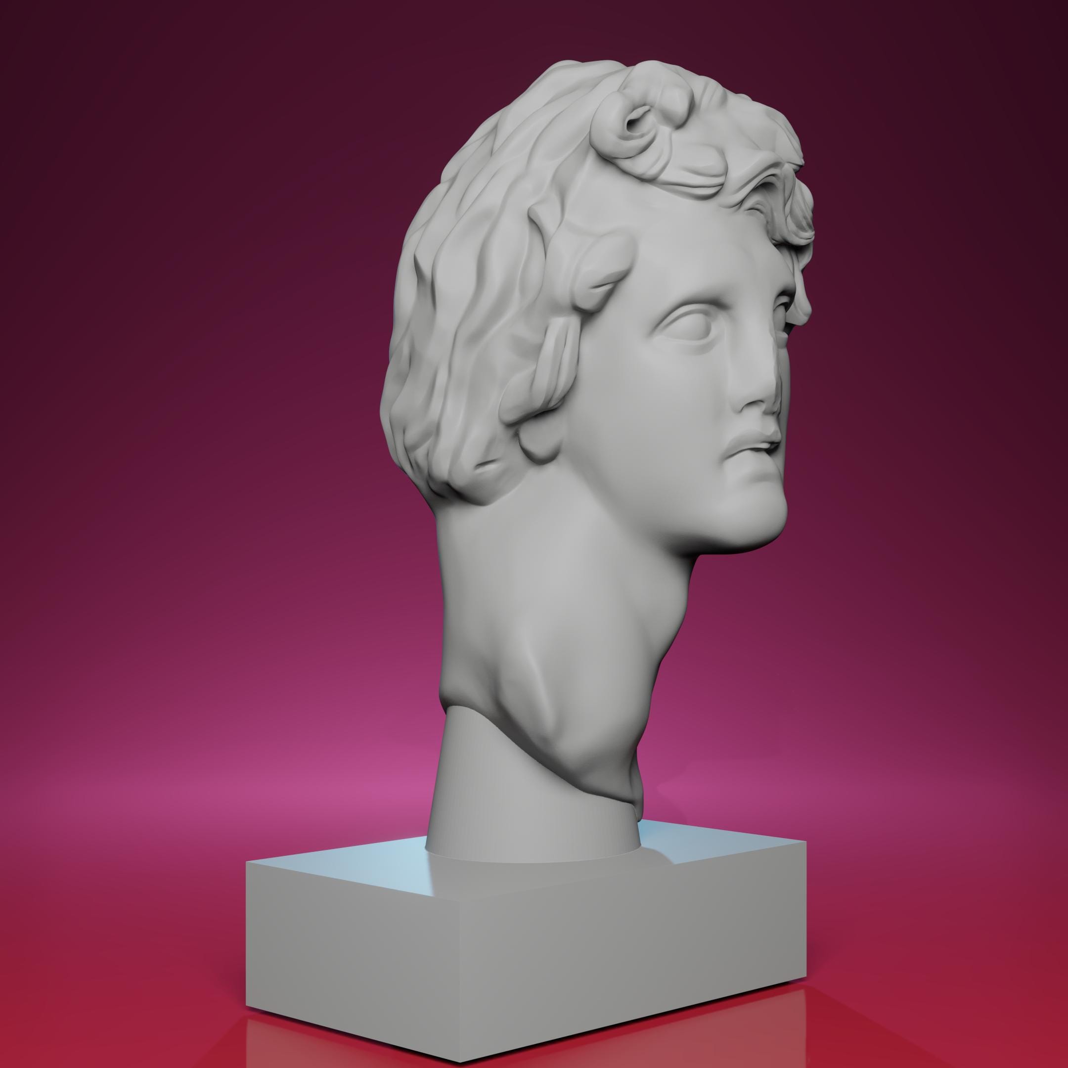 3Dプリントされたヘリオスの彫刻 - ギリシャのロードス島考古学博物館