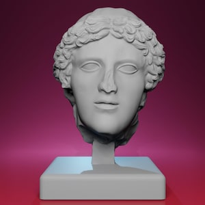 3D Printed Head of Apollo Bust – Inspired by the Louvre Museum in Paris