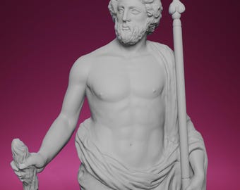 3D Printed Zeus the God of the Skies and Master of Olympus Statue