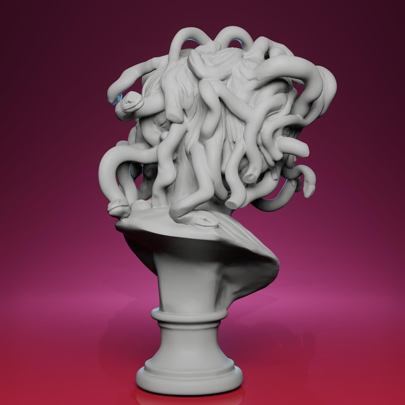 3D Printed Bust of Medusa – Inspired by Musei Capitolini Sculpture ...
