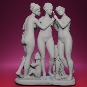3D Printed The Three Graces – Inspired by Accademia di San Luca in Rome