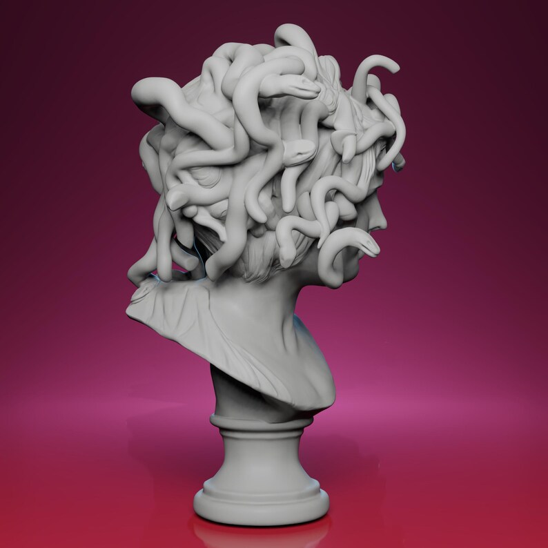 3D Printed Bust of Medusa – Inspired by Musei Capitolini Sculpture ...