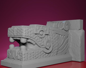 Pilar de dragão asteca impresso em 3D – inspirado no Parque Chapultepec, no México