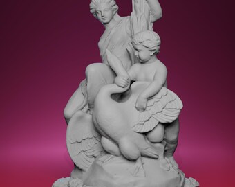 3Dプリントされたレダと白鳥の彫刻 - オーストリアのクロスターノイ