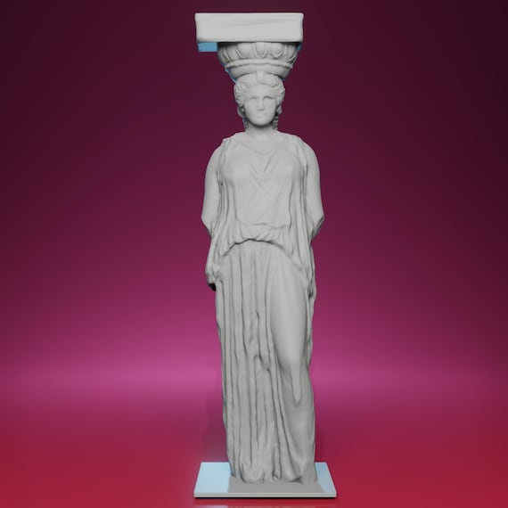 3D Printed Caryatid From the Erechtheion - Inspired by the British
