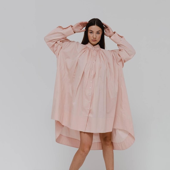 oversized collared shirt dress Kaya Oversized Shirt Dress Charcoal / Medium/Large