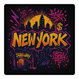 New York City Skyline & Subway Sticker