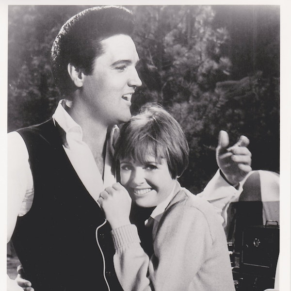 Vintage Elvis Presley Photo, "Spinout"  Movie Promo  8x10 Deborah Walley, Black and White Picture of Mike & Les Hug