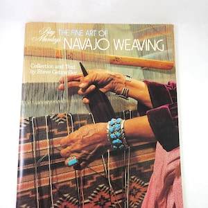Fine Art of Navajo Weaving, Vintage 1984 Ray Manley Magazine, Illustrated Book Steve Getzwiller