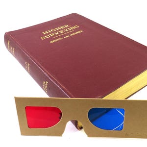Higher Surveying Book, 1938 5th Edition, Breed and Hosmer, 3D Glasses