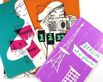 Visiter Berlin, brochures, guides, souvenirs touristiques vintage