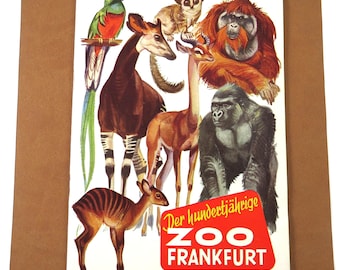 Guide du zoo de Francfort, édition anglaise, centenaire 1958