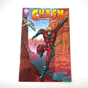 Vintage CHASM Comic Book, Guardian of Grand Canyon with Phantom the Peregrine Falcon, Collectible 1995 Issue #1