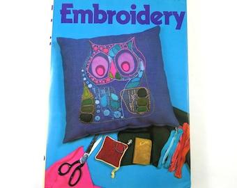 Cahier de broderie basique, Jane Simpson, vintage 1978 Projets, patrons, mode d'emploi