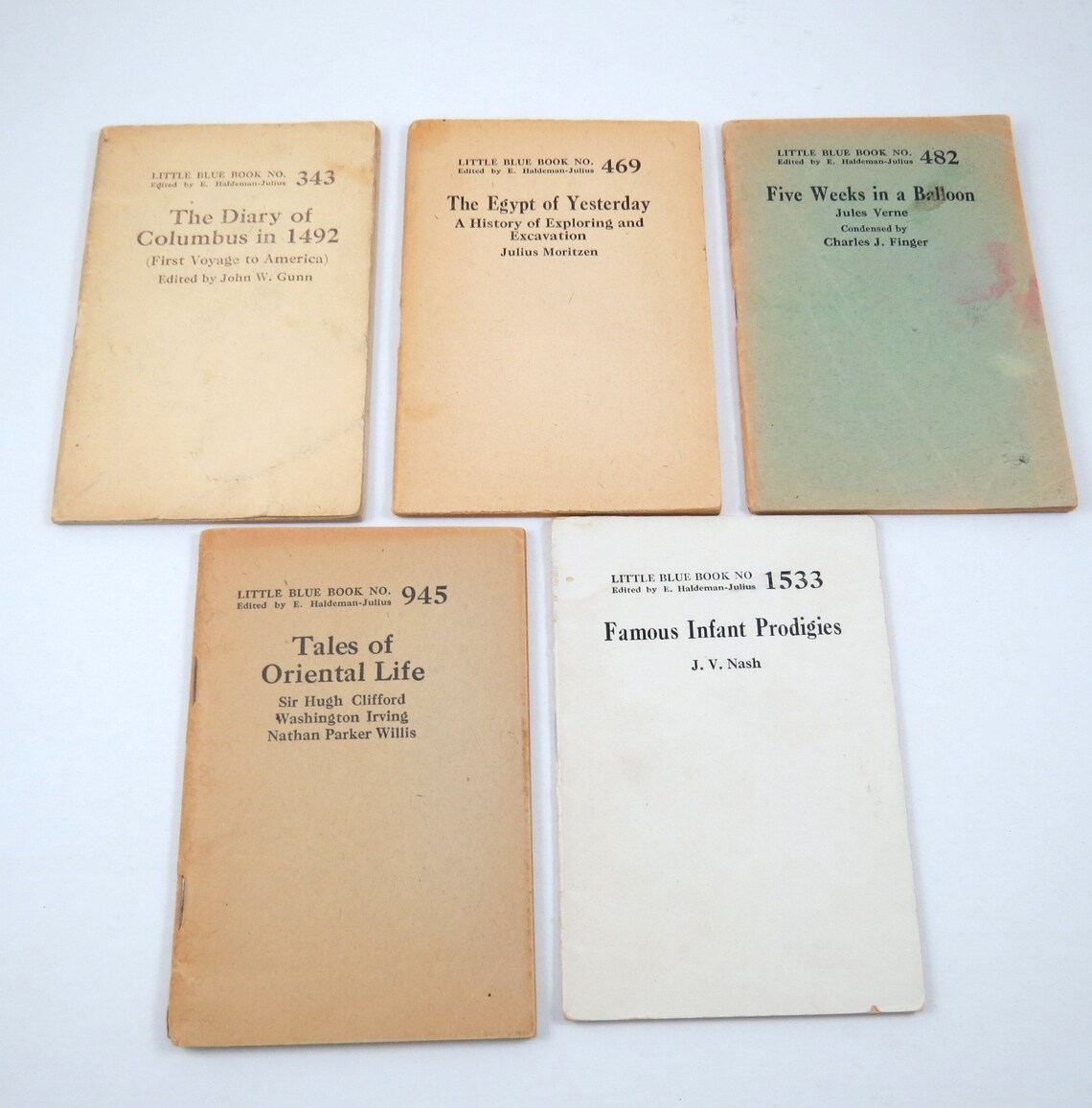 Adventures Little Blue Book Collection Lot of 5 Shabby Worn Etsy