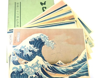 Hokusai Mt. Fuji Prints, Japanese Woodblock Art, 9 Vintage Reprints, Artwork Featuring Fujiyama Japan