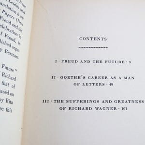 Vintage Thomas Mann Book: Freud, Goethe, Wagner by German Novelist 1930s zdjęcie 6