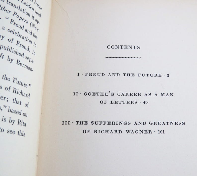 Vintage Thomas Mann Book: Freud, Goethe, Wagner by German Novelist 1930s zdjęcie 6