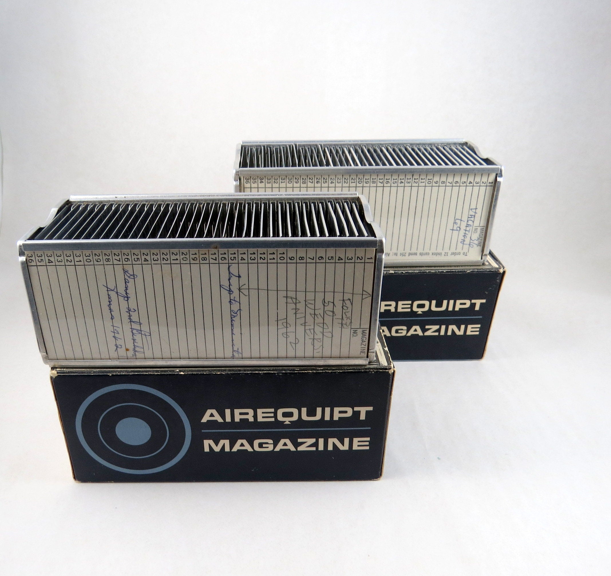8 Vintage Slide Magazines Frames Red Blue Boxes Airequipt Etsy